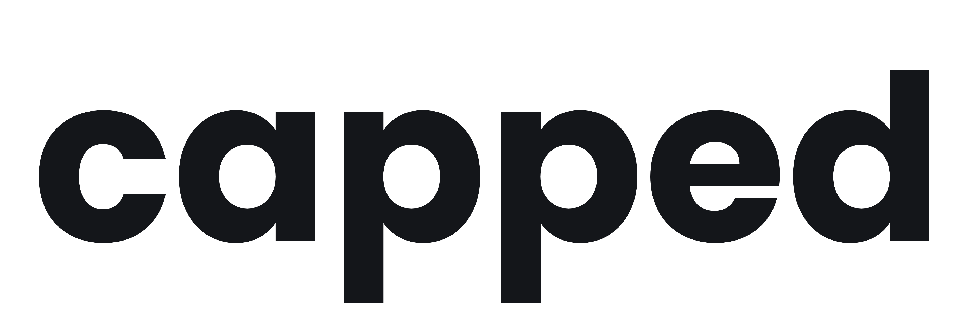 Capped wordmark